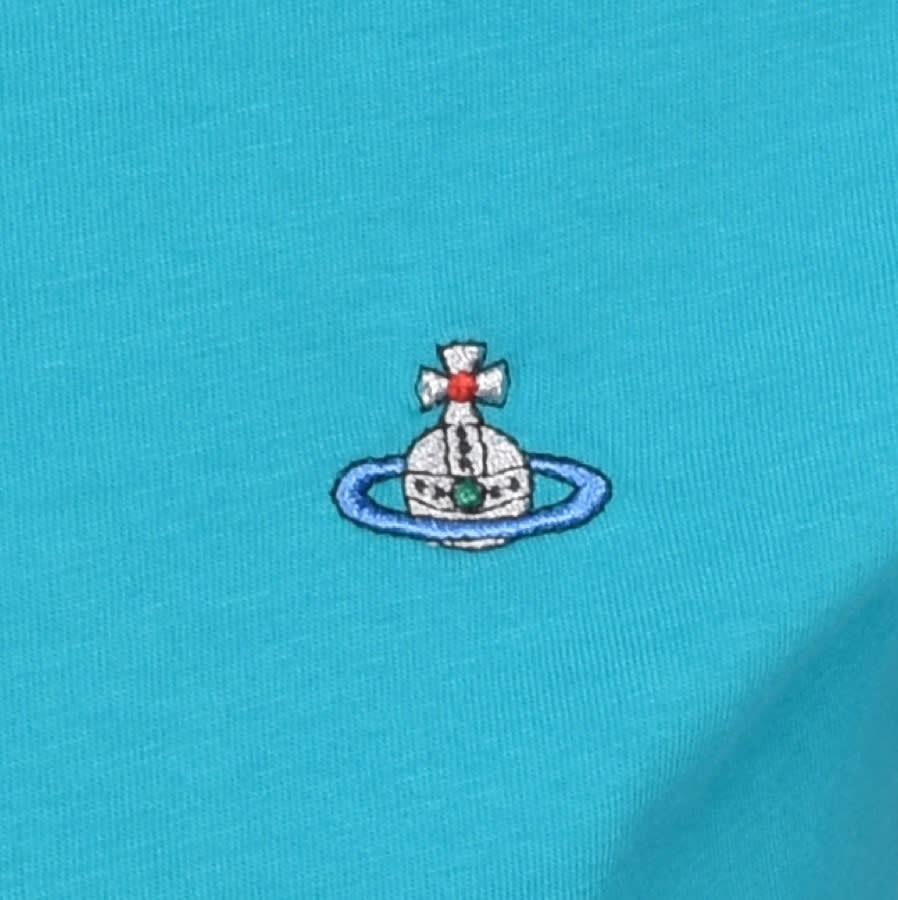 Alternative Image for ProductVivienne Westwood Small Orb Logo T Shirt Blue3